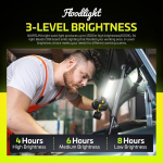 Warsun Led laetav t&ouml;&ouml;valgusti t&ouml;&ouml;koja lamp taskulamp 1500 luumenit Cob inspektsioonivalgustid t&ouml;&ouml;valgusti k&auml;silamp konksuga auto &uuml;levaatuseks h&auml;daolukorraks [energiaklass G] (2 tk)