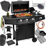 Gaasigrill Lehmann Texas 3+1, 120&times;50&times;102 cm, must