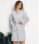 Cocoon naiste hommikumantel 589109 01, hall/valge 589109*01-XL