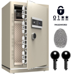 Soomustatud kodune seif elektroonilise luku ja v&otilde;tmega, 80x48x43 cm beež