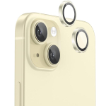 Evelatus iPhone 15 / 15 Plus Kaamera L&auml;&auml;tsede Kaitsja Armor Kollane Metallraam