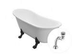 Vann Besco Olaya 160, White+Black, sifooniga Klik-klak Chrome