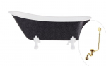 Vann Besco Olaya Glam 160, Graphite+White, sifooniga &uuml;levooluga Klik-klak Gold