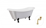 Vann Besco Amelia Glam 190, Silver+Black, sifooniga Klik-klak Gold
