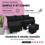 Nurgadiivan lauaga ja puffidega St Combo, Podrez, grafiit
