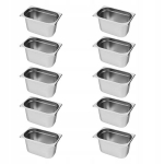 Gastronoomilised anumad Gn 1/4, 10 tk., 150 mm, roostevaba teras