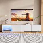 Telekaalus LED-valgustusega, valge, 240 &times; 38 &times; 44 cm