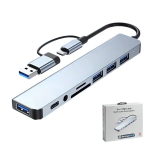 USB Jaotur HUB 8in1 USB-C, SD/TF PrimePick