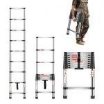Teleskoopiline roostevabast terasest redel &ndash; 254 cm
