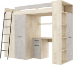 Verana L loft-kerross&auml;ng 200x90 cm &ndash; tamm / betoonhall, k&otilde;ik-&uuml;hes laste m&ouml;&ouml;blikomplekt