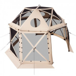 Paviljonv&otilde;rk-telk, 13-k&uuml;ljeline sf&auml;&auml;riline varikatus 3.6x3.6x2.26 m, beež