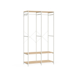 Avatud riidekapp 40x94,5x180cm., valge/helepruun