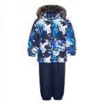 Huppa Laste talvekomplekt AVERY, navy pattern/ navy