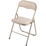 Kokkupandavad toolid, 4 tk, 44x43.5x78 cm, khaki, metallraam, nahk
