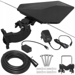 V&auml;listingimustes kasutatav paneelantenn maapealse televisiooni, UHF/VHF/FM, DVB-T2, 4K, LTE jaoks, Lauko panelinė antena antžeminei TV, UHF/VHF/FM, DVB-T2, 4K, LTE