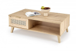 BORNEO LAW-1 kohvilaud, Artisan Oak / must &ndash; 120 x 60 cm