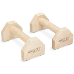 Puidust parallettes 25 &times; 12,5 &times; 10 cm &mdash; stabiilne lahendus keharaskuse treeninguteks
