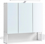 Leobert vannitoa kapp peegliga ja LED-valgustusega BBK124W14, 70 x 70 cm, valge