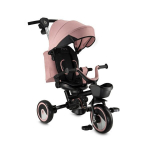 MoMi IVI tricycle roosa 3‑in‑1 p&ouml;&ouml;rleva istme ja turvarihmaga