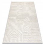 Sisal "santo" vaip 160x220 cm, valge, geomeetrilise mustriga