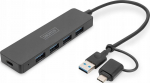 USB 3.0 hub - Digitus - DA-70235 - 4 porta - Kiirus 5 Gb/s - Elegantne disain