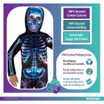 Neoonskeleti kost&uuml;&uuml;m lastele (6-8 aastat) - Halloween