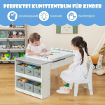 Laste laud ja toolid, valge/hall v&auml;rv