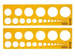 Memobe mall 2-36 mm ringide joonistamiseks (2 tk.)