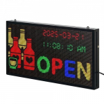 LED m&auml;rk, programmeeritav t&auml;isv&auml;rviline jooksva tekstiga paneel, 67x35x5.5 cm