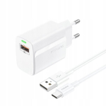 Foneng Eu64 18w v&otilde;rgulaadija Usb-c kaabliga, valge