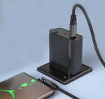Usb-c kaabel Usb-c, 1,5 m, must, 60 W, 540&deg; p&ouml;&ouml;rlev pistik