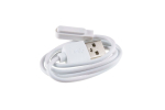 Garett C004 universaalne nutikella laadimiskaabel, magnetiline USB-A, valge