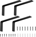 23 cm metallist nurga riiulikandurid Skysen, mustad, 4 tk.