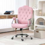 Kontoritool Homcom 61x61x114cm, roosa/h&otilde;bedane v&auml;rv