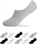 Puuvillased libisemisvastased naiste sokid Susi Occulto 10 paari 39-42 valged hallid mustad