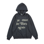 Streetwear-stiilis kapuutsiga pusa Ye Must Be Born Again Cpfm must XL, XL