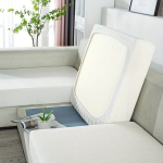 Universaalne Diivanipadja Katter Modernne Lihtne Libisemisvastane Tolmukindel Katter Kodudekoorile., Stretch Corn Fleece-Pure White