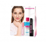 Meigieemalduskomplekt Dermacol Just Think Pink &otilde;rn puhastus, ripsmetu&scaron;&scaron; ja huule&otilde;li
