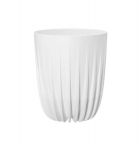 4Living Mira lillepott 39 cm &ndash; elegantne valge plastikust taimepott