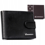 Ehtsast nahast meeste rahakott Rovicky, must