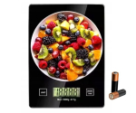 K&ouml;&ouml;gikaal Elektrooniline k&ouml;&ouml;gikaal, kuni 5 kg, t&auml;pne, must, LCD-ekraan, Elektroninės virtuvinės svarstyklės, iki 5 kg, tikslios, juodos, LCD ekranas