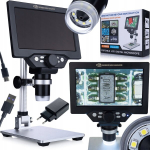 Digitaalne mikroskoop LCD-ekraaniga, 1200x, 12 MP, LED, USB, Skaitmeninis mikroskopas su LCD ekranu, 1200x, 12 MP, LED, USB
