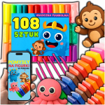 Kerge plastiliini komplekt t&ouml;&ouml;riistadega, 108 osa., Lengvo plastilino rinkinys su įrankiais, 108 vnt.