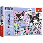 Pusle Trefl Zabawy z Kuromi Hello Kitty 30 elementi v&auml;rviline laste illustratsioon