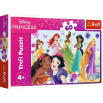 Puzzle Trefl PUZZLE 60EL PRINTSESSID TEGUTSEMAS &ndash; 60 t&uuml;kki, printsessiteemaline, v&auml;rvikas kunstiteos