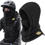 Talvine jalgratta Balaclava Fleece Balaclava Biker Balaclava Fleece Cap Chimney Sweatshirt Black Kr4