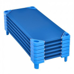 Laste magamisaseme komplekt, 6 tk, 130x57x15 cm, sinine, virnastatav