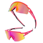 Rockbros laste spordip&auml;ikeseprillid 6&ndash;10 a, polariseeritud UV400, kat.3, roosa peegel l&auml;&auml;ts, TR90 raam (SP345-PINK)