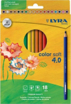 Lyra Color Soft pliiatsid, 18 v&auml;rvi, rippkarp