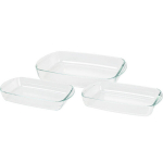K&uuml;psetusvormid Excellent Houseware 3-osaline komplekt, karastatud klaas, l&auml;bipaistev, erineva mahutavusega